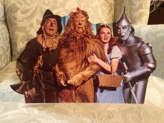 Wizard Of Oz " Scarecrow,  Lion,  Dorothy & Tin Man " Movie Tabletop Display Standee