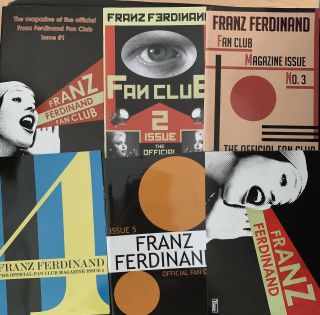 Franz Ferdinand Fan Club Magazines Issues 1 - 5 Plus Promo Card