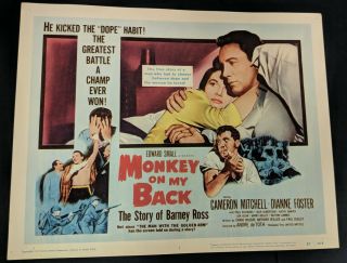 Monkey On My Back 1957 Dope Addiction Movie Title Lobby Card Heroin Vf