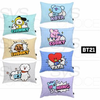 Bts Bt21 Official Authentic Goods Cotton Pillow Comic Pop Ver,  Tracking Number