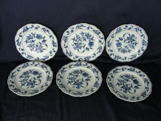 Set Of 6 Vintage Blue Danube 6 7/8 " Bread And Butter Plates