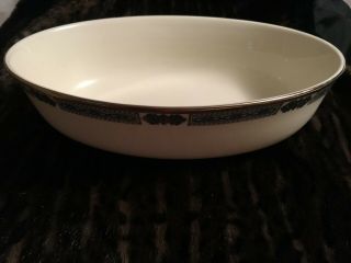 Vintage Fine China Lenox Jewels Sapphires Oval Serving Bowl