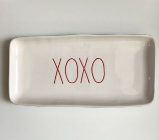 Rae Dunn Xoxo Red Valentine’s Day 2017 Large Serving Tray Platter