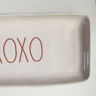 Rae Dunn XOXO Red Valentine’s Day 2017 Large Serving Tray Platter 4