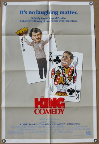 King Of Comedy Us 1 One Sheet Movie Poster - Robert Deniro,  Jerry Lewis
