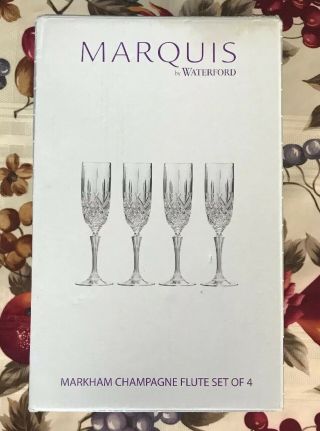 Marquis By Waterford Markham Champagne Flute Set Of 4 -