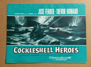 " Cockleshell Heroes " Jose Ferrer,  Trevor Howard Movie Pressbook,  1956