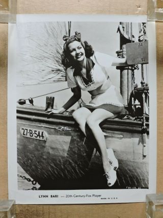 Lynn Bari Leggy Fashion Pinup Portrait Photo 1940 