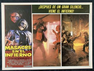 The Texas Chainsaw Massacre 2 Tobe Hooper Mexican Lobby Card 1986