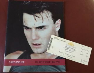 Gary Barlow Open Road Programme 1998 Solo Tour Rare,  Also With Ticket