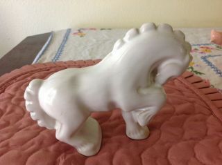 Vintage Frankoma Ada Clay White Charger Circus Pony Horse Figurine Mini