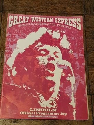 Great Western Express - Rock Pop Festival - Programme - Lincoln May 1972