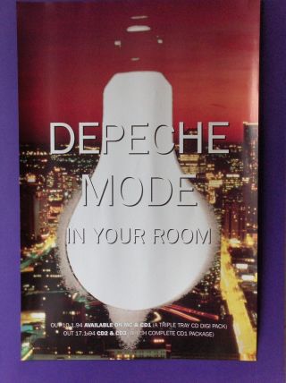 Depeche Mode In Your Room 1994 Uk Promo Poster Mute Songs Of Faith