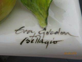 Eva Gordon Signed Hand crafted Ceramic Wall Plaque 3D Sculpture Pears 6