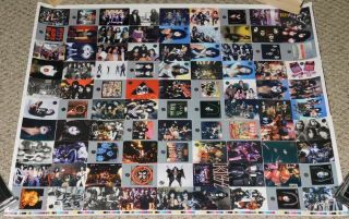 Kiss Band Cornerstone Card Uncut Set Poster 1974 - 1996 Gene Simmons Frehley Carr