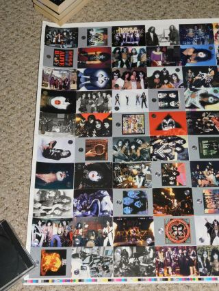 KISS Band Cornerstone Card Uncut Set Poster 1974 - 1996 Gene Simmons Frehley Carr 2