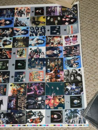 KISS Band Cornerstone Card Uncut Set Poster 1974 - 1996 Gene Simmons Frehley Carr 4