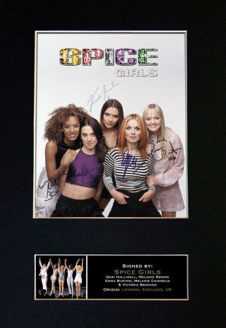 Spice Girls Rare Full Band Signatures / Autographed Photograph - Museum Grade