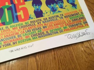 The Who Hits 50 North American Tour 2015 Signed Poster Only