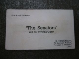 The Senators Group Business Card Music Memorabilia