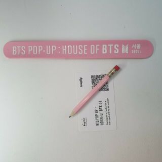 Bts Pop Up Store [ House Of Bts ] In Seoul Gift Pencil,  Band,  Qr Code