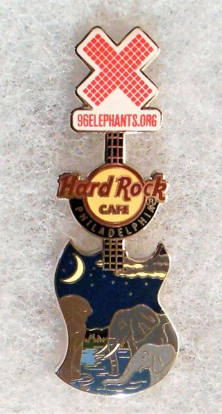 Hard Rock Cafe Philadelphia Aza 96 Elephants Series Guitar Pin 79749