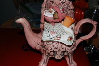 Royal Albert Old Country Roses Pink Garden Chair Teapot Paul Cardew Retired Rare
