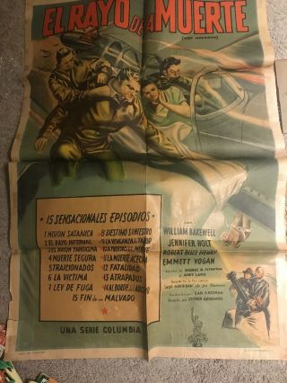 El Rayo De La Muerte Hop Harrigan Argentina Movie Poster 1925 Rare