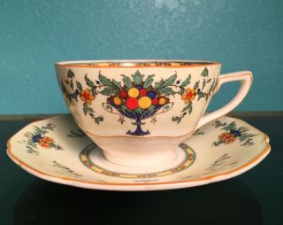 Crown Ducal Ware Cup & Saucer - A1476 Pattern - Made In England 1930 