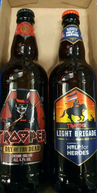 Iron Maiden Trooper Dotd & Light Brigade Bottles