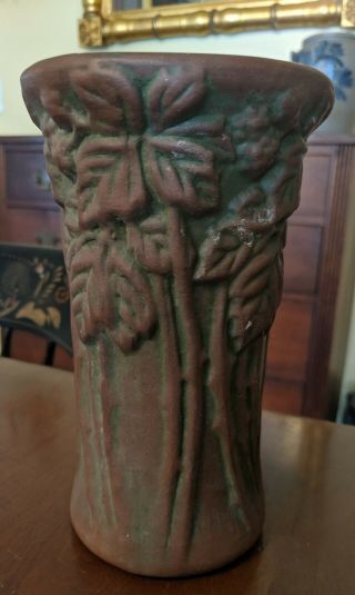 Antique Peters & Reed Moss Aztec American Art Pottery Vase Arts & Crafts Style 3