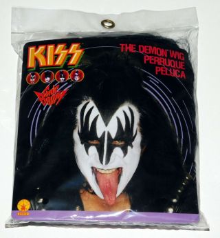 Kiss Band Gene Simmons Demon Halloween Wig In Bag 2009 Sonic Boom