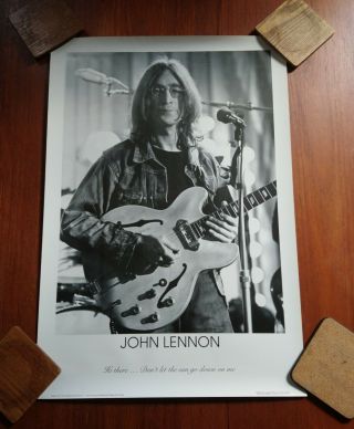John Lennon Print Poster Litho Rare Rock N Roll Circus Vgc Beatles
