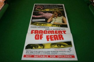 Fragment Of Fear 1970 Australian Daybill Horror Orig Movie Poster In Cond