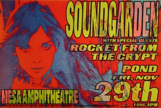Soundgarden 1996 Mesa,  Arizona Concert Poster By Frank Kozik 9654 S/n
