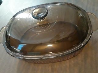 Corning Visions Visionware 4 L Roaster Dutch Oven Amber