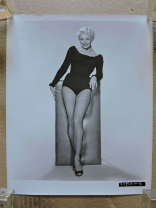 Sheree North In Fishnet Stockings Leggy Pinup Portrait Photo 1950 