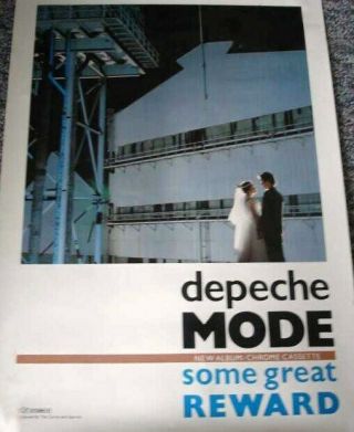 Depeche Mode " Some Great Reward " 17 X 11 Promo Poster