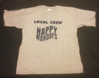 Happy Mondays Local Crew 2005 Tour T - Shirt Xl Rare.  Factory Records Shaun Ryder