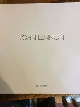 JOHN LENNON BOX OF VISION BOOK & CATALOGRAPHY 3