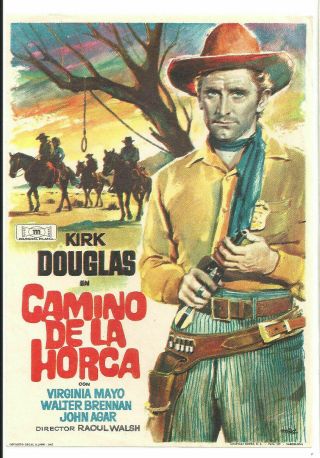 Along The Great Divide Kirk Douglas Virginia Mayo Spanish Herald Mini Poster