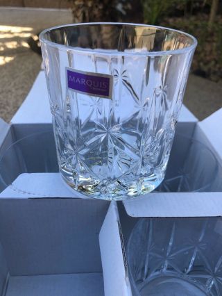 Nib Marquis By Waterford Sparkle Double Old Fashioned Glasses,  Set Of 4