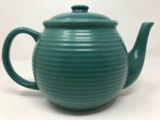 Vintage Bauer? Pottery Ring Ware Teal Blue Green Teapot