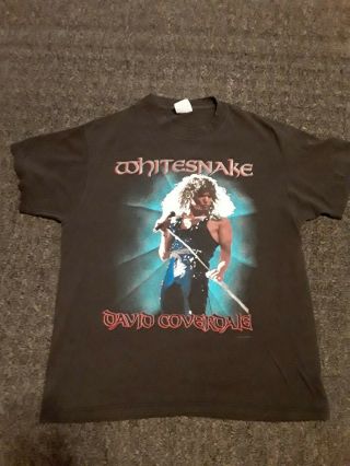 Vintage 1987 Whitesnake David Coverdale Large Concert Shirt