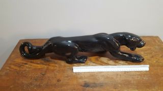 Vintage Mid - Century Modern Royal Haeger Pottery Ceramic Black Panther Approx 23 "