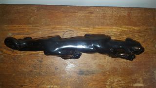 Vintage Mid - Century Modern ROYAL HAEGER Pottery Ceramic Black Panther approx 23 