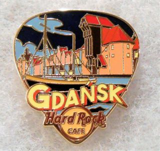 Hard Rock Cafe Gdansk Greetings From Guitar Pick Series Pin 98491