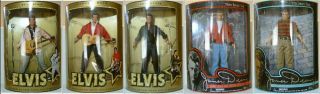 Hasbro Set Of 3 Elvis Presley & 2 James Dean Dolls All In Boxes