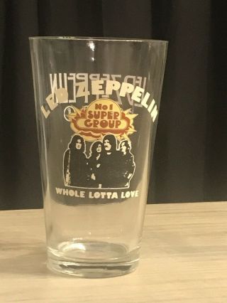 Led Zeppelin Very Rare 6 " Collectible Drinking Glass " Whole Lotta Love " 1 Group