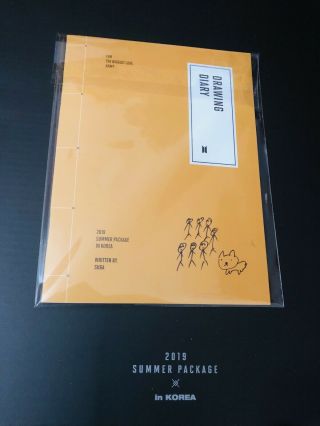 Bts Summer Package 2019 Official Drawing Diary Suga Diary,  Mini Poster Set